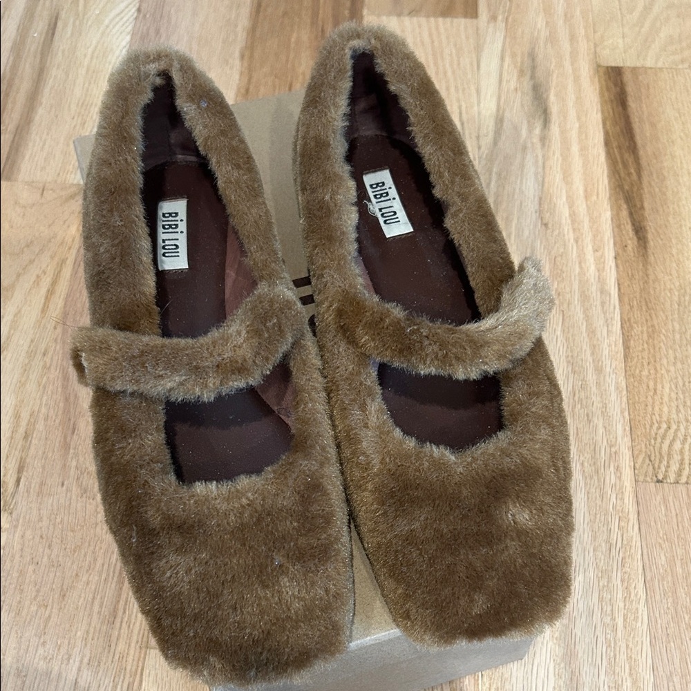 Big Lou Brown Faux Fur Women's Shoes